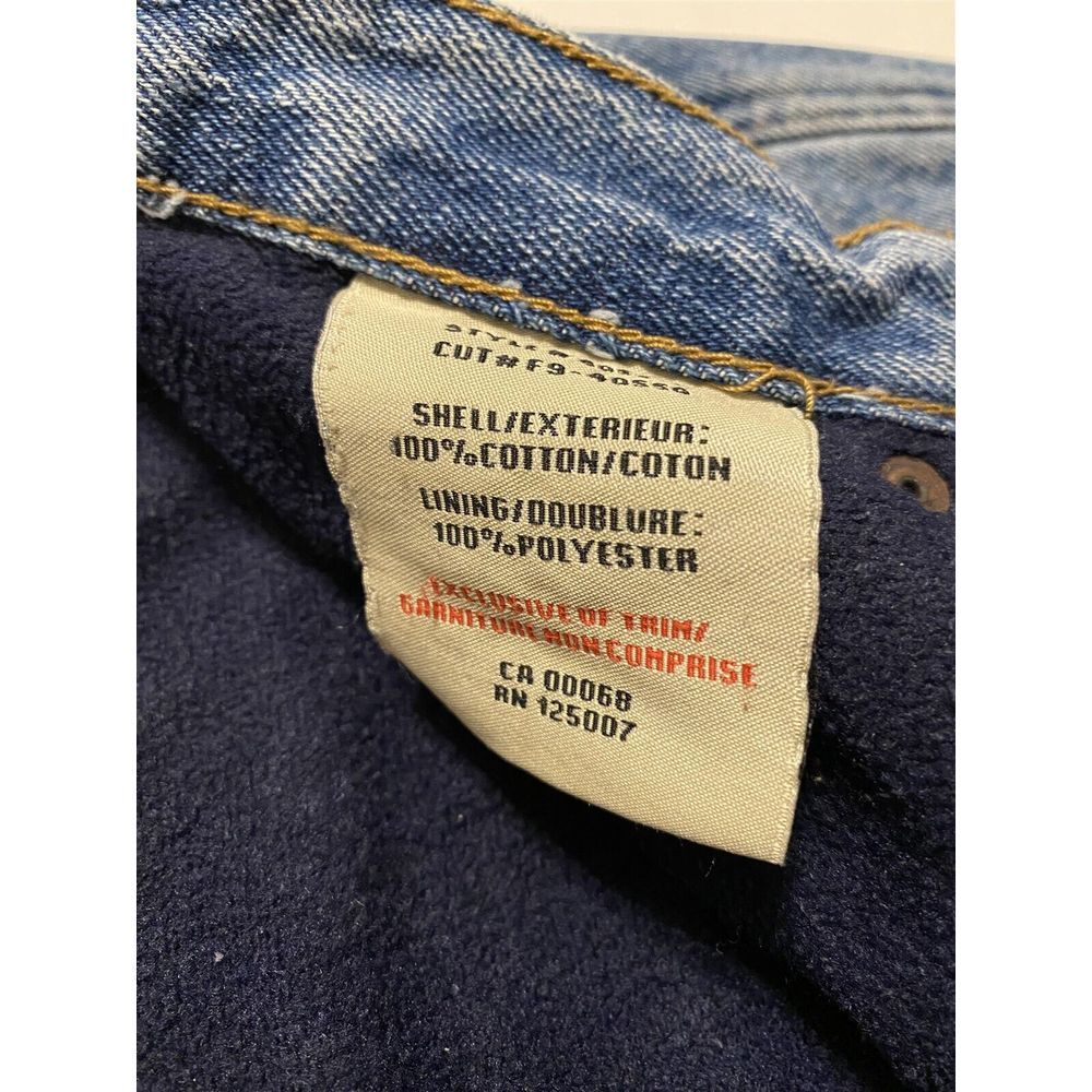 Work King‎ 36 x 32 Fleece Lined Dark Wash Denim Insulated Work Jeans - Picture 5 of 7